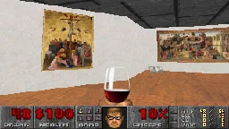 Doom marine crashes art gallery, politely sips wine